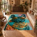 French Bulldog in Sunglasses printed area rug