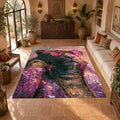 Fashion Leopard in Pink Sunglasses printed area rug