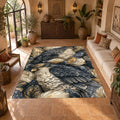 Gray Eagles Feather Pattern printed area rug