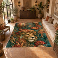 Vintage Circus Lion and Balloons printed area rug