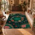 Green Poker Table Casino printed area rug