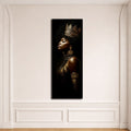 African Queen with Golden Crown canvas wall art, unframed canvas