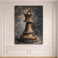 Chess King Piece Dark canvas wall art, unframed canvas