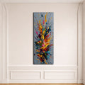 Colorful Paint Splash Abstract canvas wall art, unframed canvas