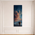 Elephants Walking at Sunset canvas wall art, unframed canvas