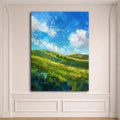 Green Hills and Blue Sky canvas wall art, unframed canvas