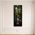 Jungle Rope Bridge canvas wall art, unframed canvas