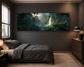Jungle Waterfall Valley canvas wall art, unframed canvas
