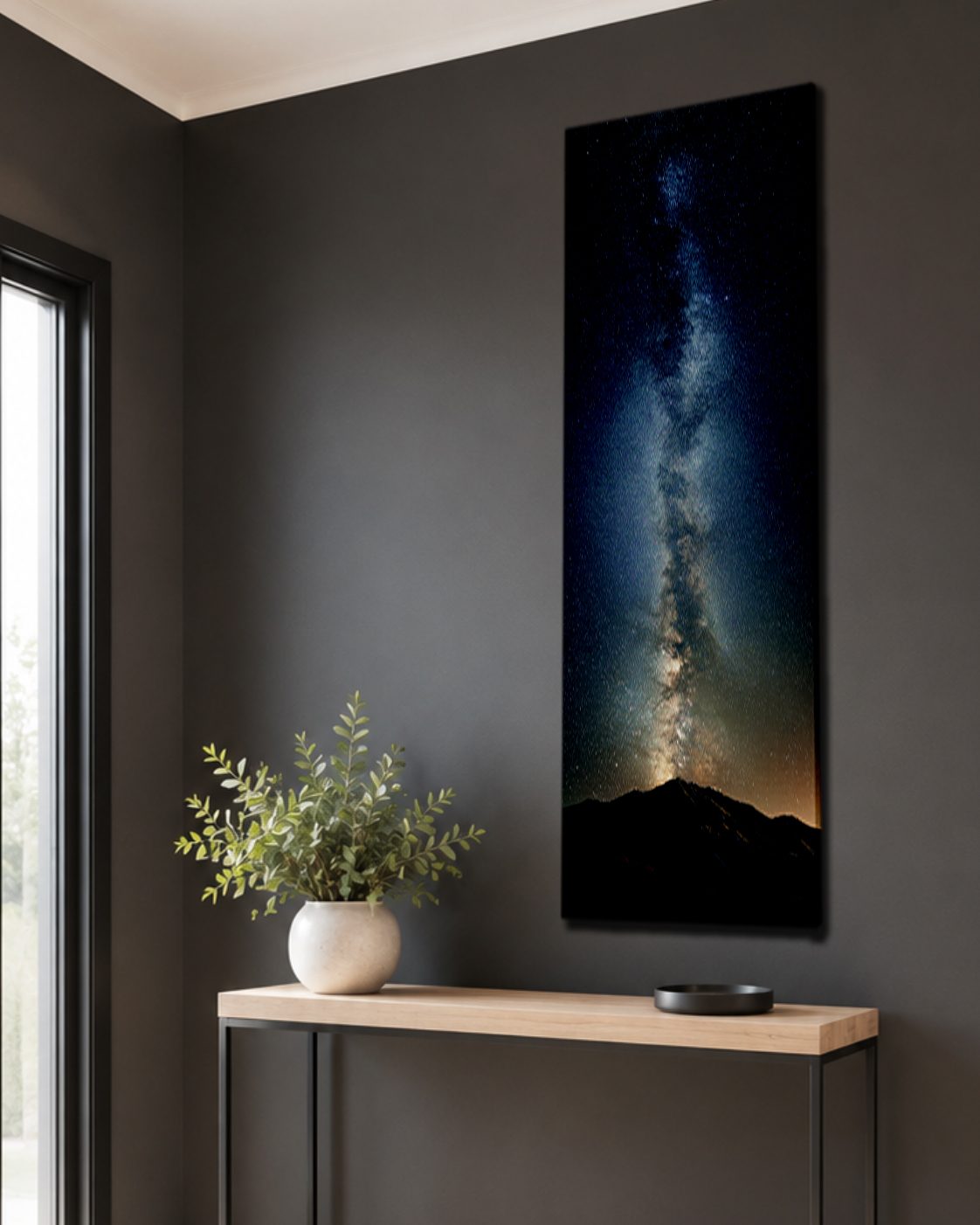 Milky Way Night Sky canvas wall art, unframed canvas