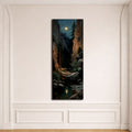 Moonlit Rocky Gorge canvas wall art, unframed canvas