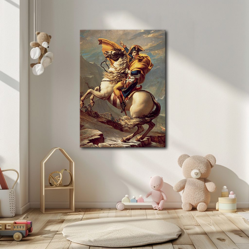 Napoleon Crossing the Alps by Jacques-Louis David canvas wall art, unframed canvas