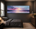 Pastel Purple Sunset Lake canvas wall art, unframed canvas