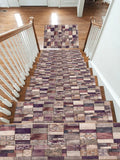 Purple Vintage Tile Patchwork non-slip stair mat