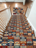 Colorful Moroccan Tile Patchwork non-slip stair mat