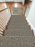 Black and White Geometric Maze non-slip stair mat
