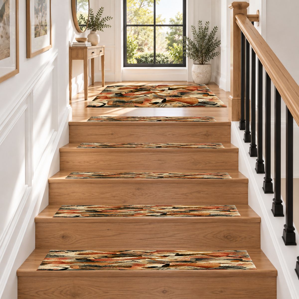 African Dancers Abstract Collage non-slip stair mat