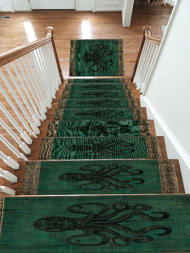 Emerald Octopus Vintage non-slip stair mat