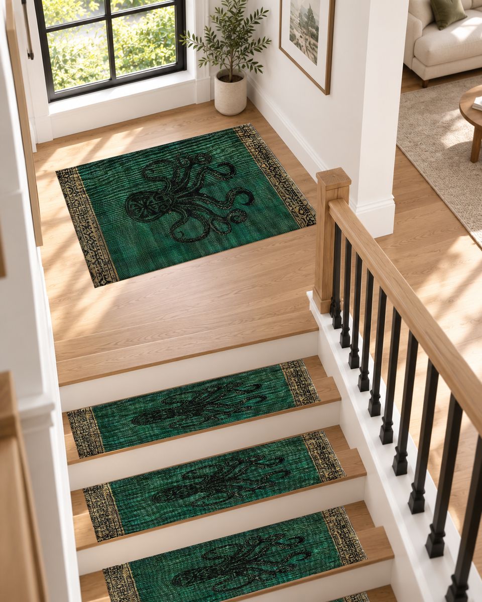 Emerald Octopus Vintage non-slip stair mat