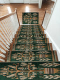 Teal Tree of Life Botanical non-slip stair mat