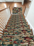 Vintage Travel Postage Stamps non-slip stair mat