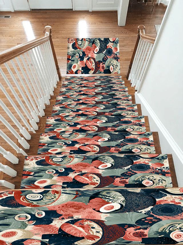 Japanese Food Bowls Pattern non-slip stair mat