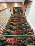 Hidden Leopard Pink Peony Garden non-slip stair mat