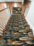 Mixed Feathers Earth Tone non-slip stair mat
