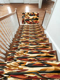 Abstract Dancing Women Earth Tones non-slip stair mat