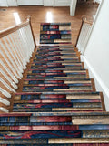 Vintage Marbled Book Spines non-slip stair mat