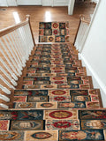 Vintage Ships and Postage Stamps non-slip stair mat