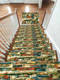Mediterranean Scooter Street Scene non-slip stair mat
