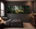 Sunlit Pine Forest Floor canvas wall art, unframed canvas