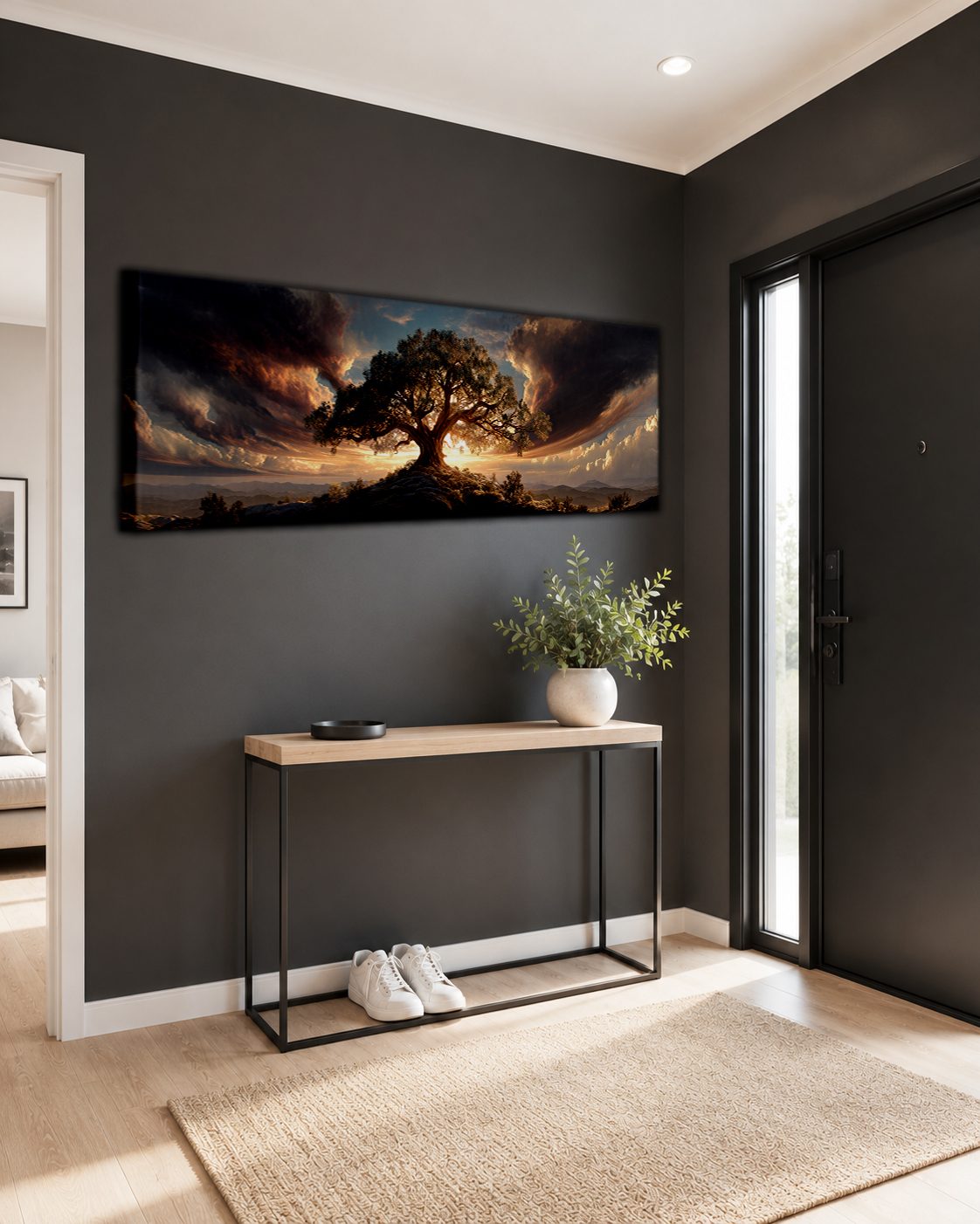Tree of Life Dramatic Sunset canvas wall art, unframed canvas