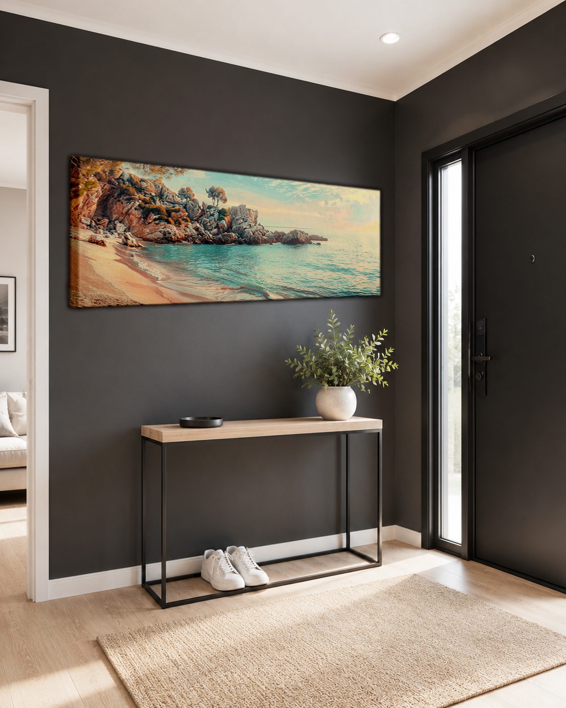 Turquoise Cove Beach canvas wall art, unframed canvas