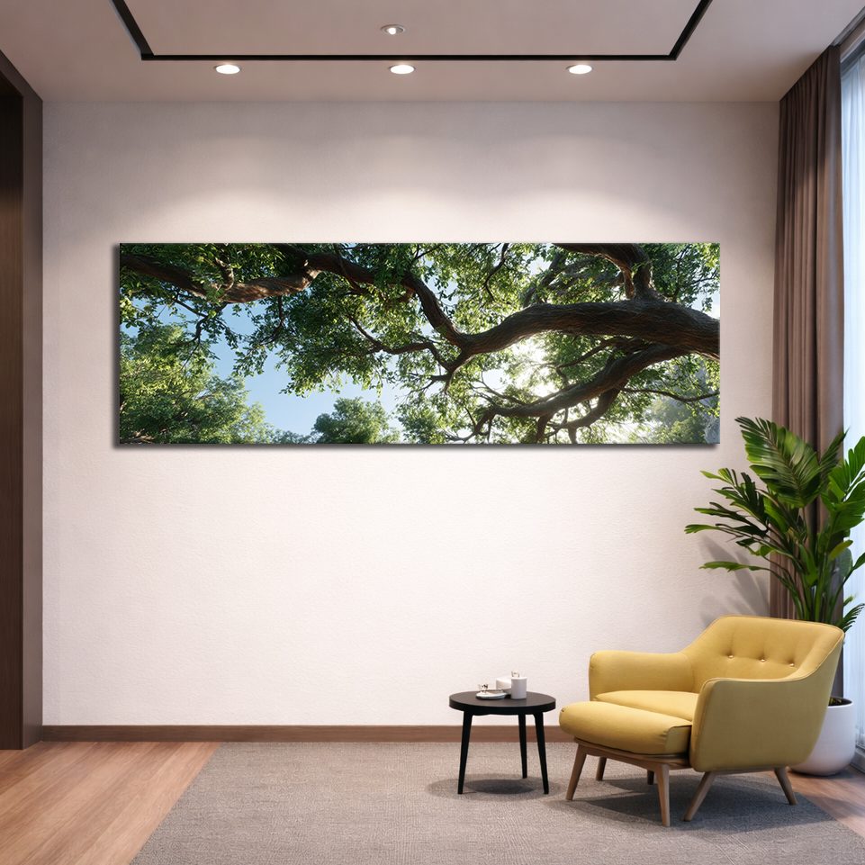 Under the Ancient Tree Canopy canvas wall art, unframed canvas