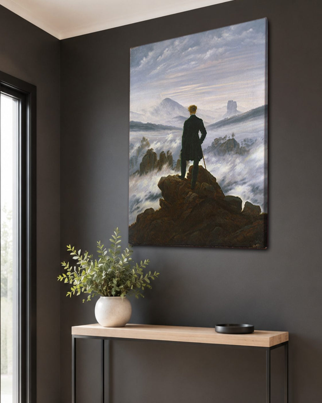 Wanderer above the Sea of Fog by Caspar David Friedrich canvas wall art, unframed canvas