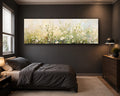 White Daisy Meadow canvas wall art, unframed canvas